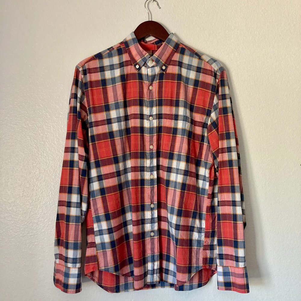 J. Crew Summer Plaid Button Down Shirt - Size Medium